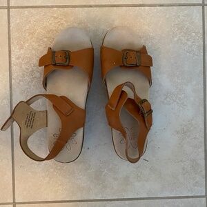 Dansko Sanita Clog Sandal Cognac/Tan  Size 7 (EU 37)